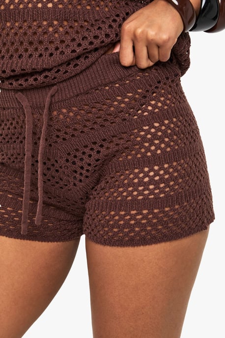 Crochet Oversized Knitted Top and Knicker Short Set - Image 5