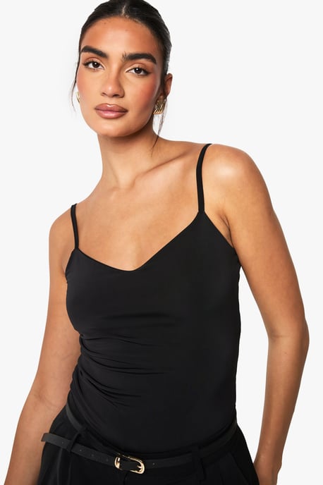 Double Layer Slinky Strappy Bodysuit - Image 1