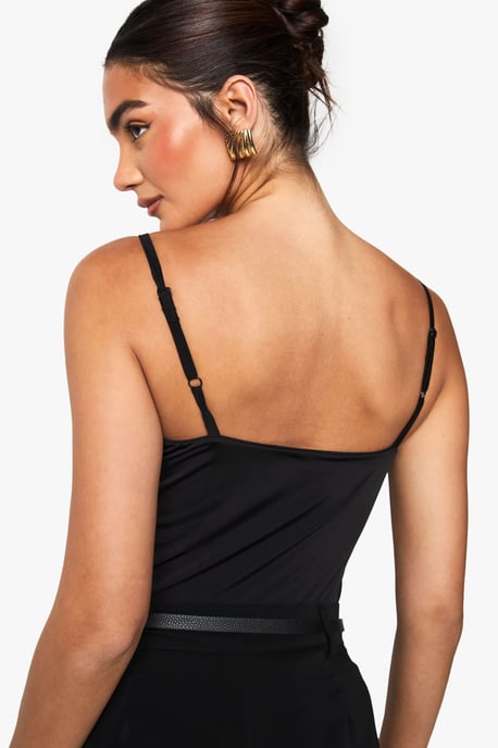 Double Layer Slinky Strappy Bodysuit - Image 2