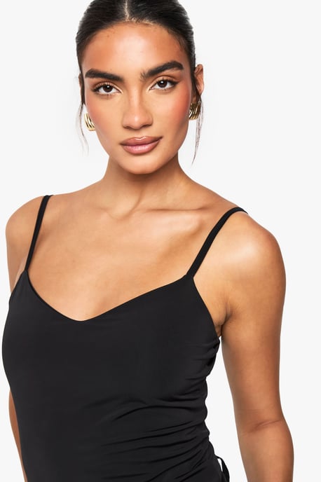 Double Layer Slinky Strappy Bodysuit - Image 4