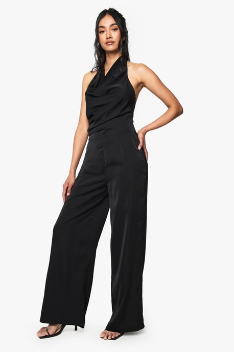 Satin Cowl Neck Jumpsuit - Image 3