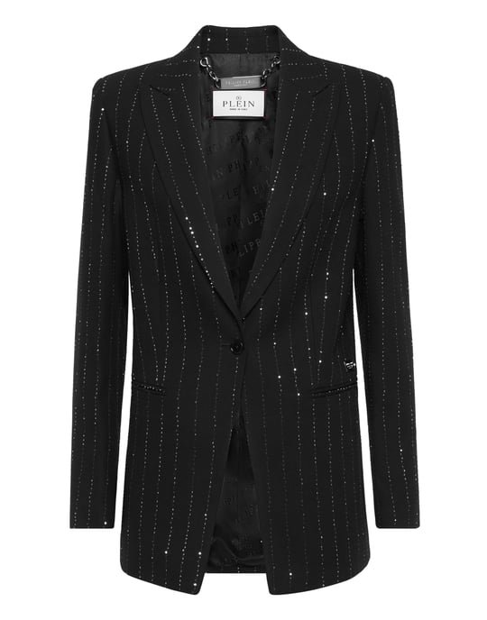 Paillettes boyfriend fit blazer - Image 1