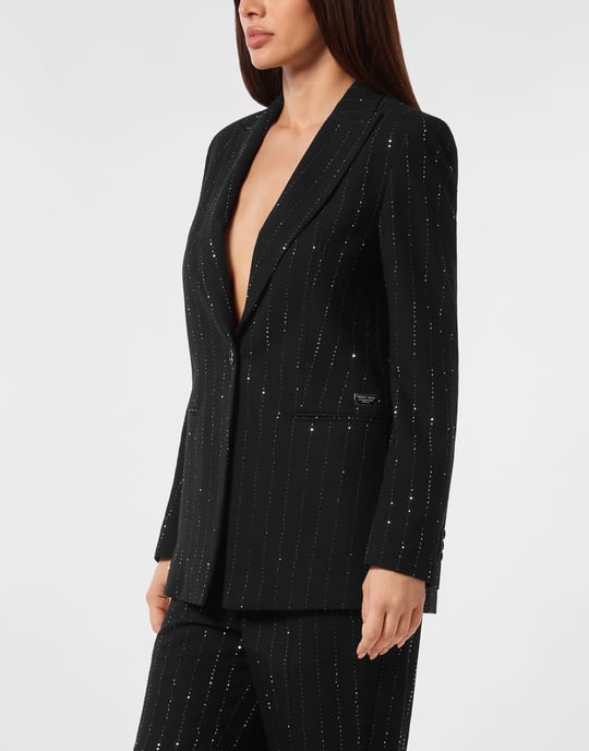Paillettes boyfriend fit blazer - Image 3
