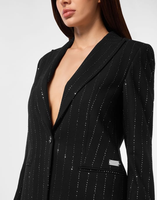 Paillettes boyfriend fit blazer - Image 4