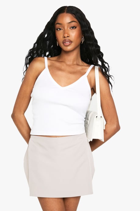 Basic Woven Mini Skort - Image 1