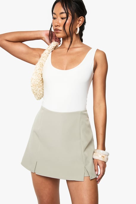 Woven Split Front Skort - Image 1