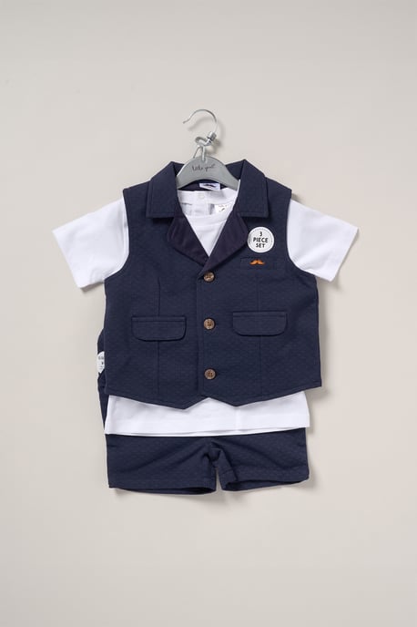 T-Shirt, Shorts and Waistcoat Outfit Set - Image 2