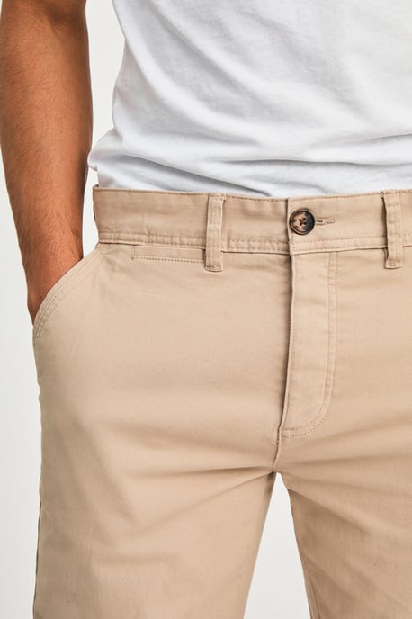 Stone Straight Leg Button-Up Trouser - Image 3