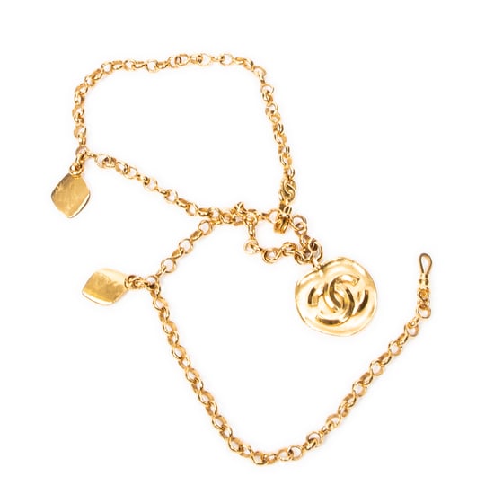CC Medallion Pendant Chain Necklace Necklace - Image 1