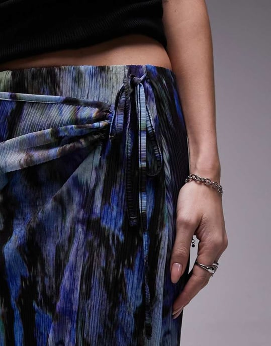 topshop butterfly print wrap midi in multi - Image 3