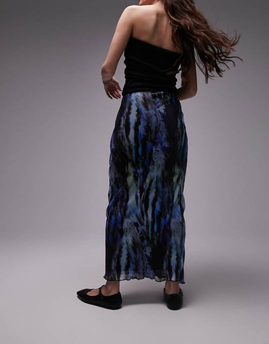 topshop butterfly print wrap midi in multi - Image 4