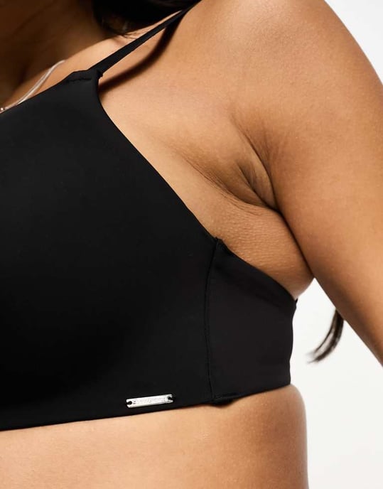 Boux Avenue A-DD cup lounge wireless bra in black - Image 3