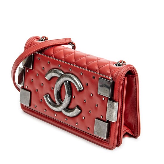 Studded Horizontal Boy Brick Flap Schoudertas - Image 2