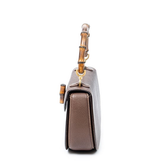 Small Bamboo Top Handle Flap  Schoudertas - Image 3