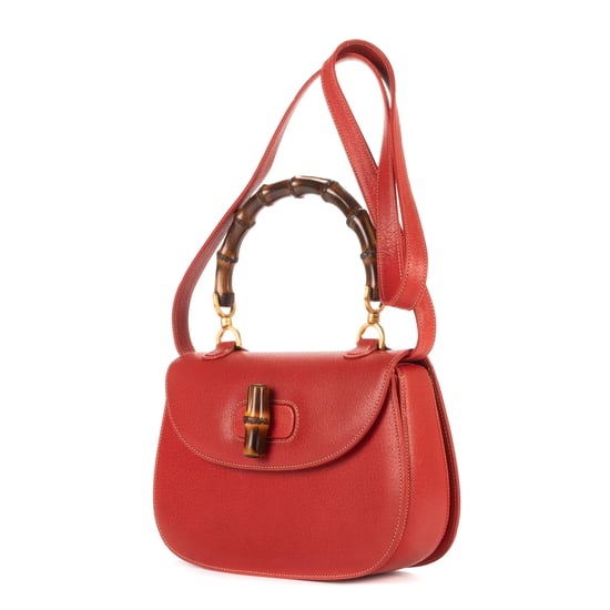 Bamboo Top Handle Shoulder Bag - Image 2
