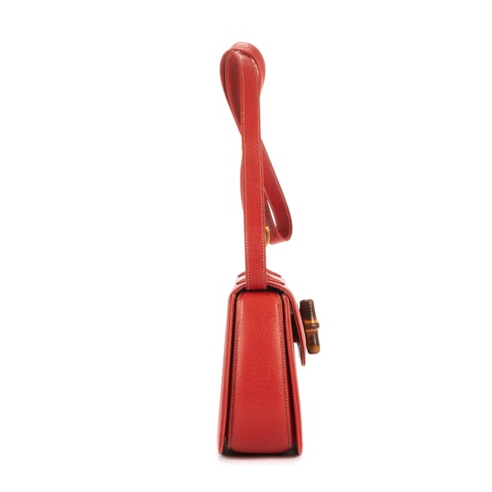 Bamboo Top Handle Shoulder Bag - Image 5