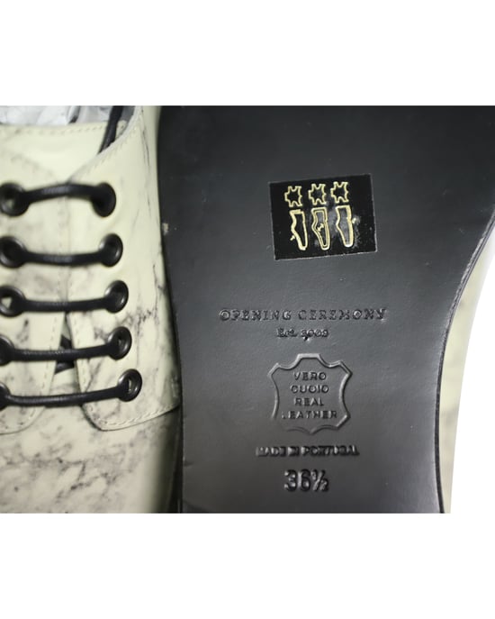 Opening Ceremony Eleanora Platform Oxfords in Marble Print Leather - Image 6