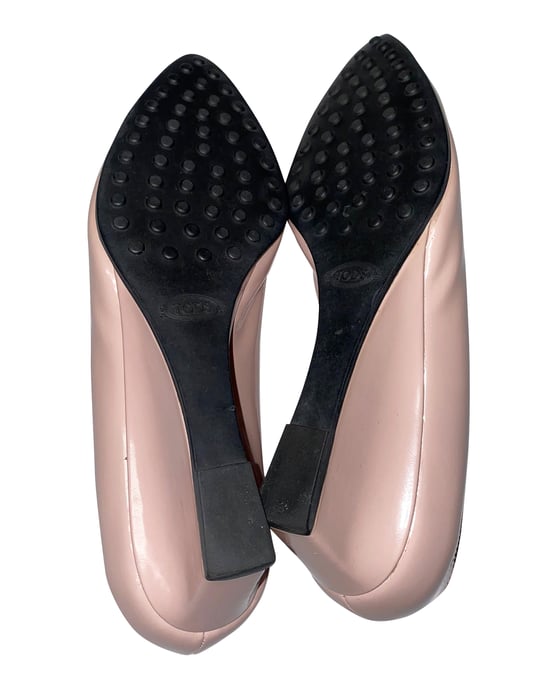 Tod's Pointed Wedge in Pink Leather - Image 6