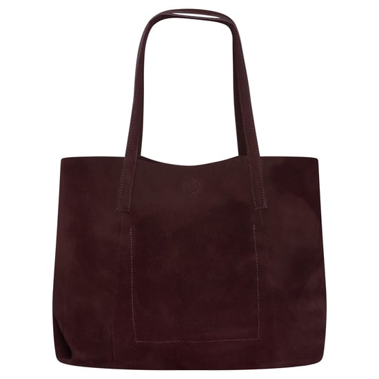 Barneys Originals Real Suede Tote Bag in Ruby Chocolate - Image 2