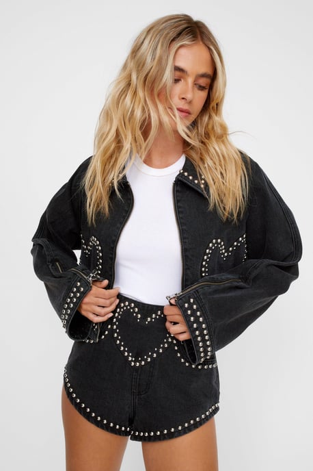 Heart Studded Hotpant Short - Image 3
