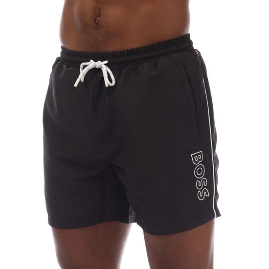 Men's Hugo Boss Stormfish Swim Shorts in Black - Image 1