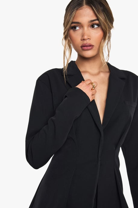 Cinched Wrap Over Blazer - Image 4