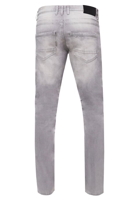 Grijze gebruikte jeansbroek "MELVIN" slim fit katoen-stretch - Image 2