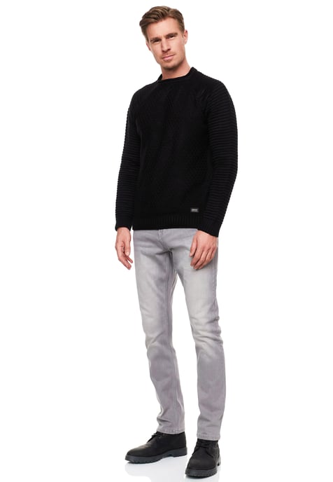 Grijze gebruikte jeansbroek "MELVIN" slim fit katoen-stretch - Image 3