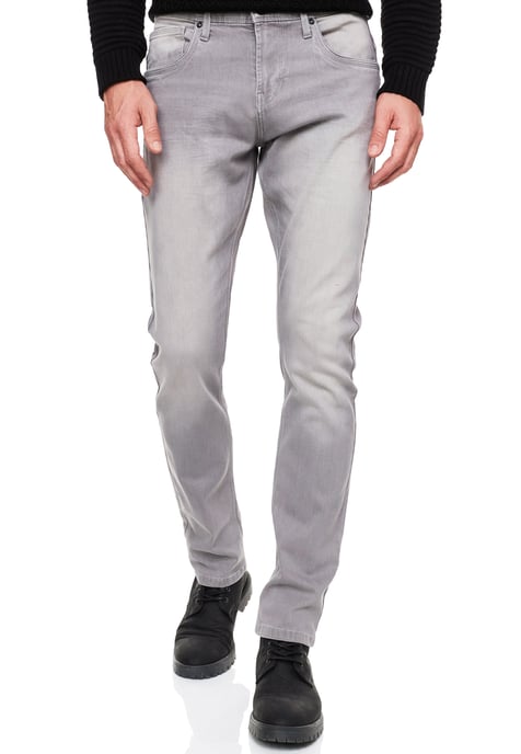 Grijze gebruikte jeansbroek "MELVIN" slim fit katoen-stretch - Image 4