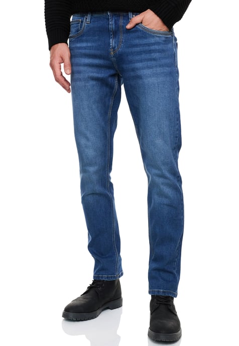 Koningsblauwe gebruikte jeansbroek "MELVIN" Slim Fit katoen-stretch - Image 4