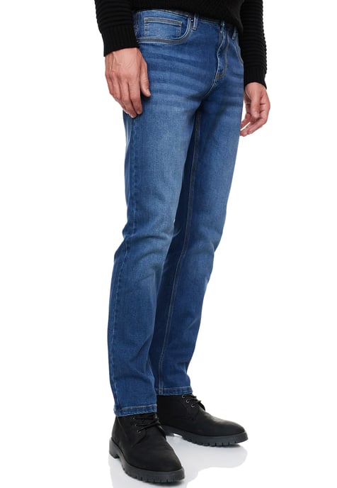 Koningsblauwe gebruikte jeansbroek "MELVIN" Slim Fit katoen-stretch - Image 5