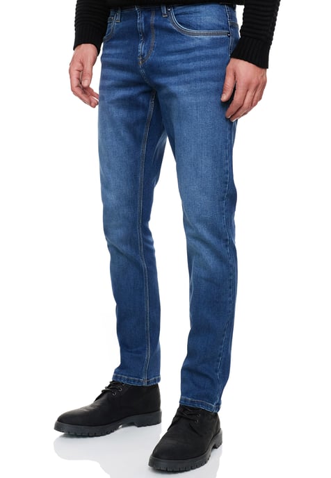 Koningsblauwe gebruikte jeansbroek "MELVIN" Slim Fit katoen-stretch - Image 6