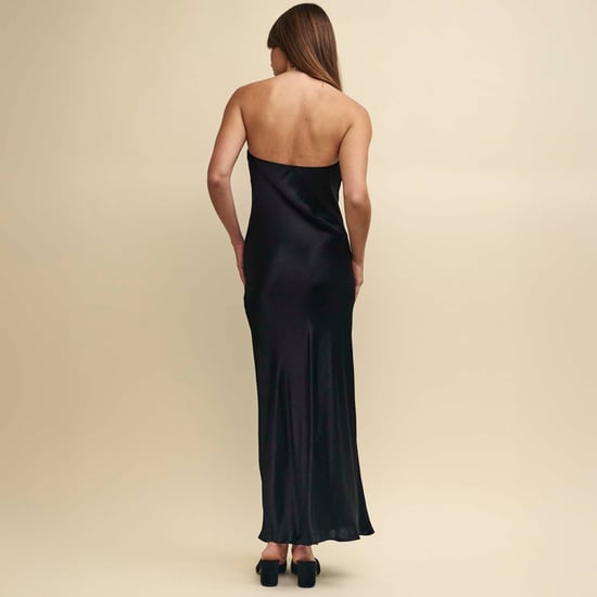 Women's Nobodys Child Madeline Satin Bandeau Midi Dress in Blue - Image 3