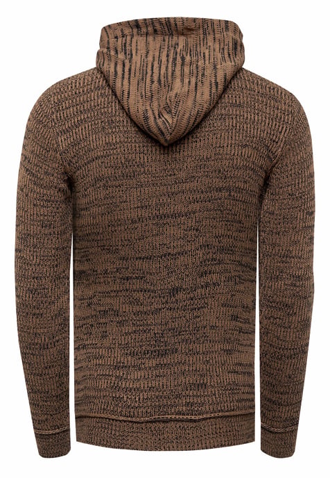 1/2 Zip Chunky Knit Slim Fit Hoodie - Image 2