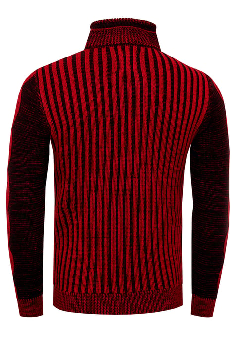 1/2 Zip Pullover in Contrast Design - Image 2