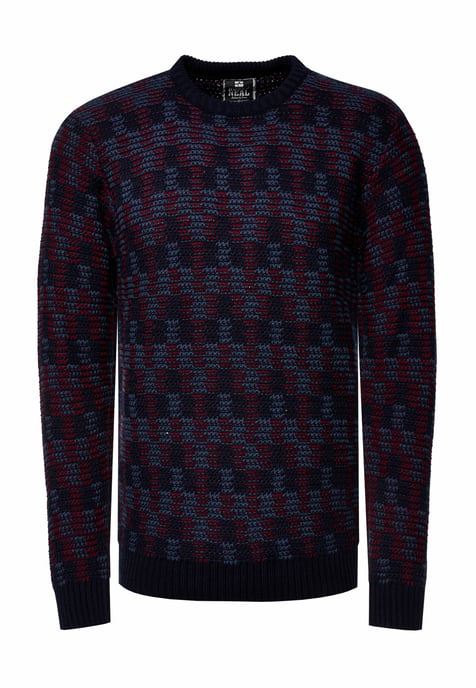 Contrast Round Neck Sweater - Image 1