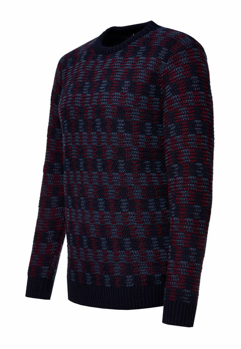 Contrast Round Neck Sweater - Image 2