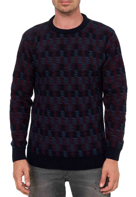 Contrast Round Neck Sweater - Image 4