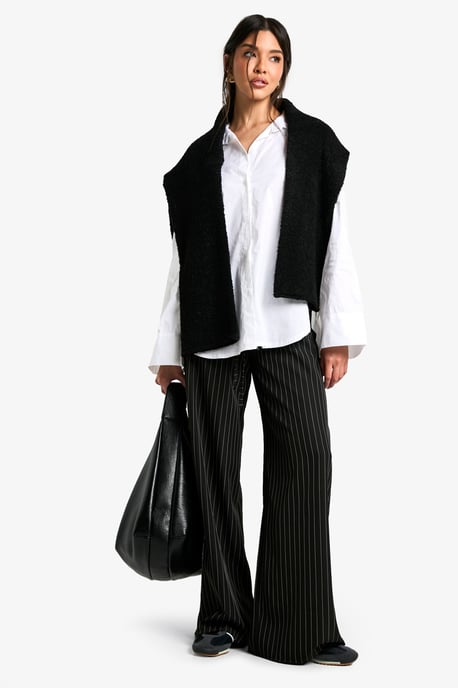 Dip Hem Oversized Shirt - Image 3