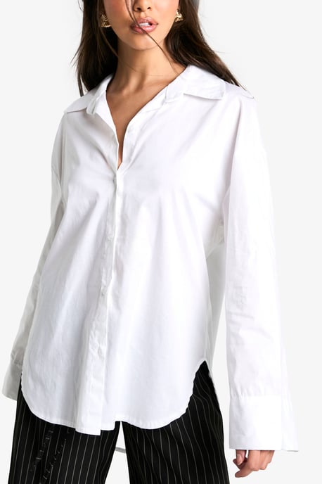 Dip Hem Oversized Shirt - Image 4