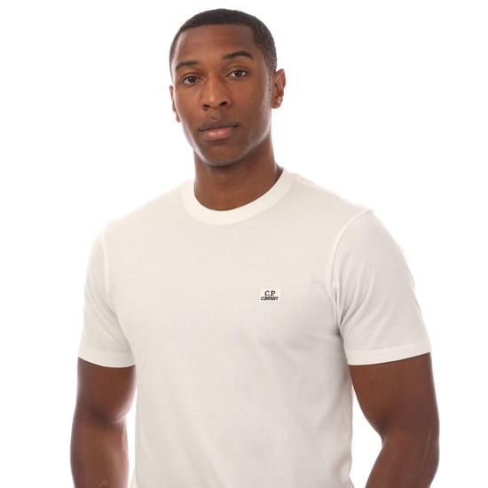 Heren C.P. Company 30/1 Jersey Logo Patch T-shirt in Wit - Image 3
