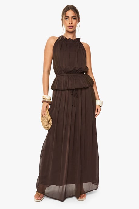 Crinkle Chiffon Maxi Skirt - Image 1