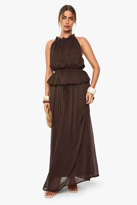 Crinkle Chiffon Maxi Skirt - Image 3