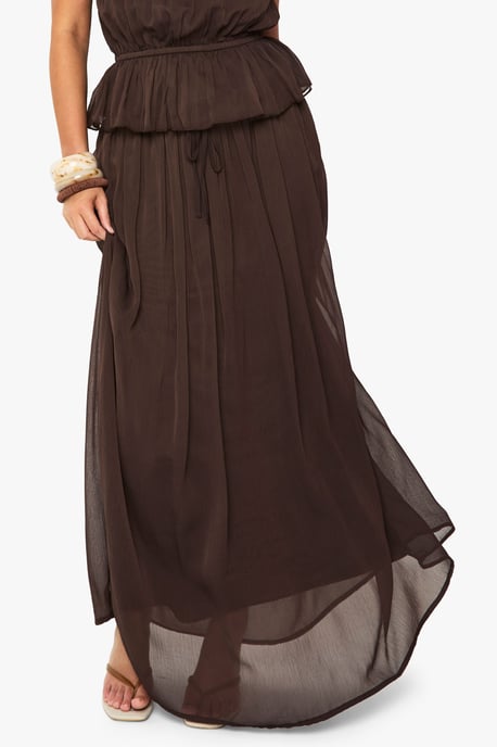 Crinkle Chiffon Maxi Skirt - Image 4