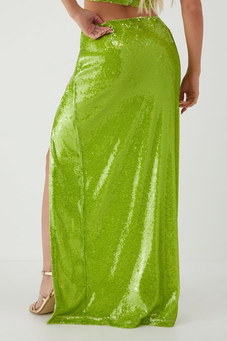 Sequin Split Leg Maxi Skirt - Image 3