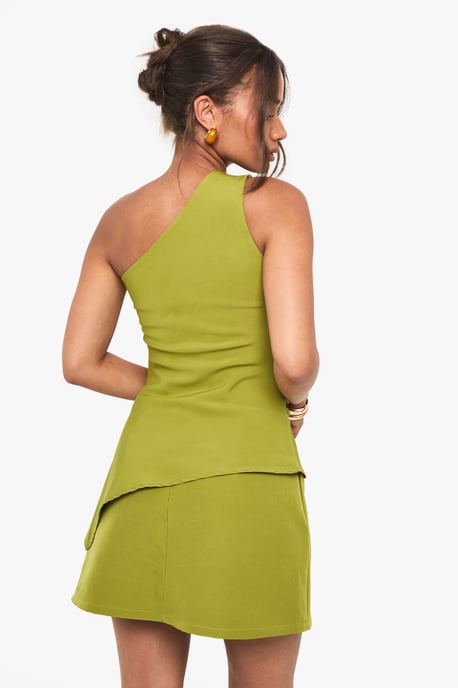 Woven Wrap Side Split Skort - Image 2