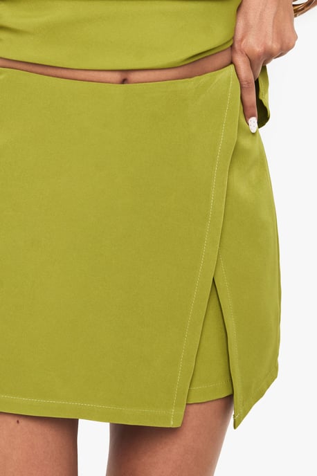 Woven Wrap Side Split Skort - Image 4