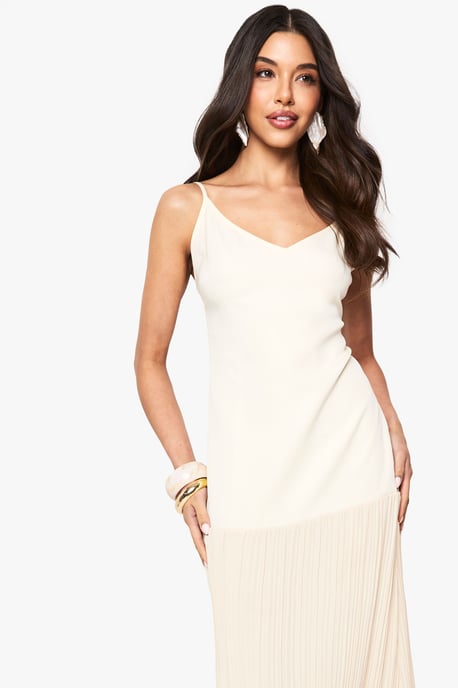 Dropped Waist Pleated Maxi Dress - Image 4