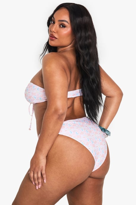 Plus Shell Print High Waist Brief - Image 2
