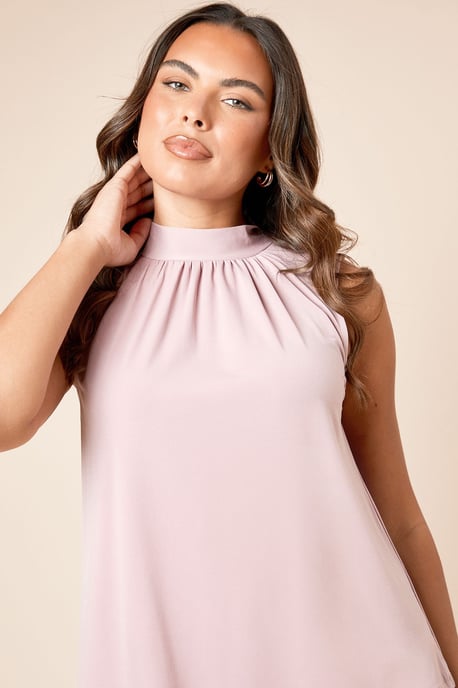 High Neck Tie Back Top - Image 2